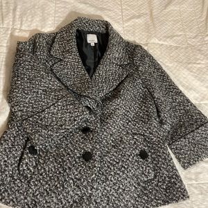Cropped Coat Jacket 3/4 sleeve
